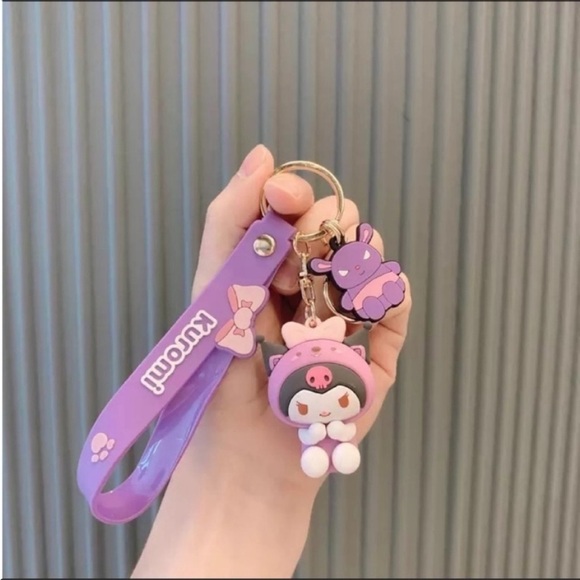 Hello Kitty My Melody Keychain Kawaii Anime Cartoon Key fob New 3D Sanrio - Picture 5 of 5